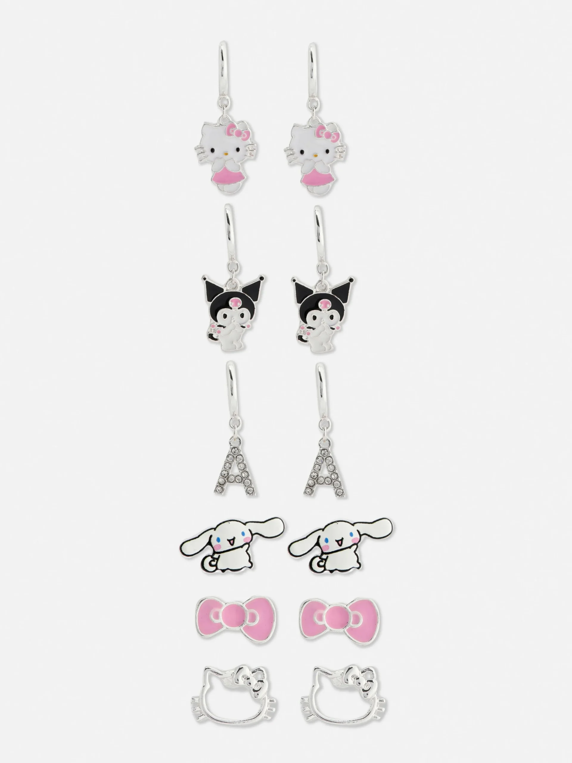 Femme Primark Bijoux|Lot De 6 Paires De Boucles D'oreilles Hello Kitty