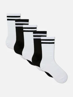 Femme Primark Chaussettes|Lot De 5 Paires De Chaussettes De Sport à Rayures