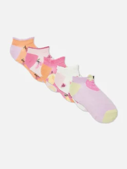 Enfant Primark Chaussettes Et Collants|Lot De 5 Paires De Chaussettes Pour Baskets à Motifs Fruits
