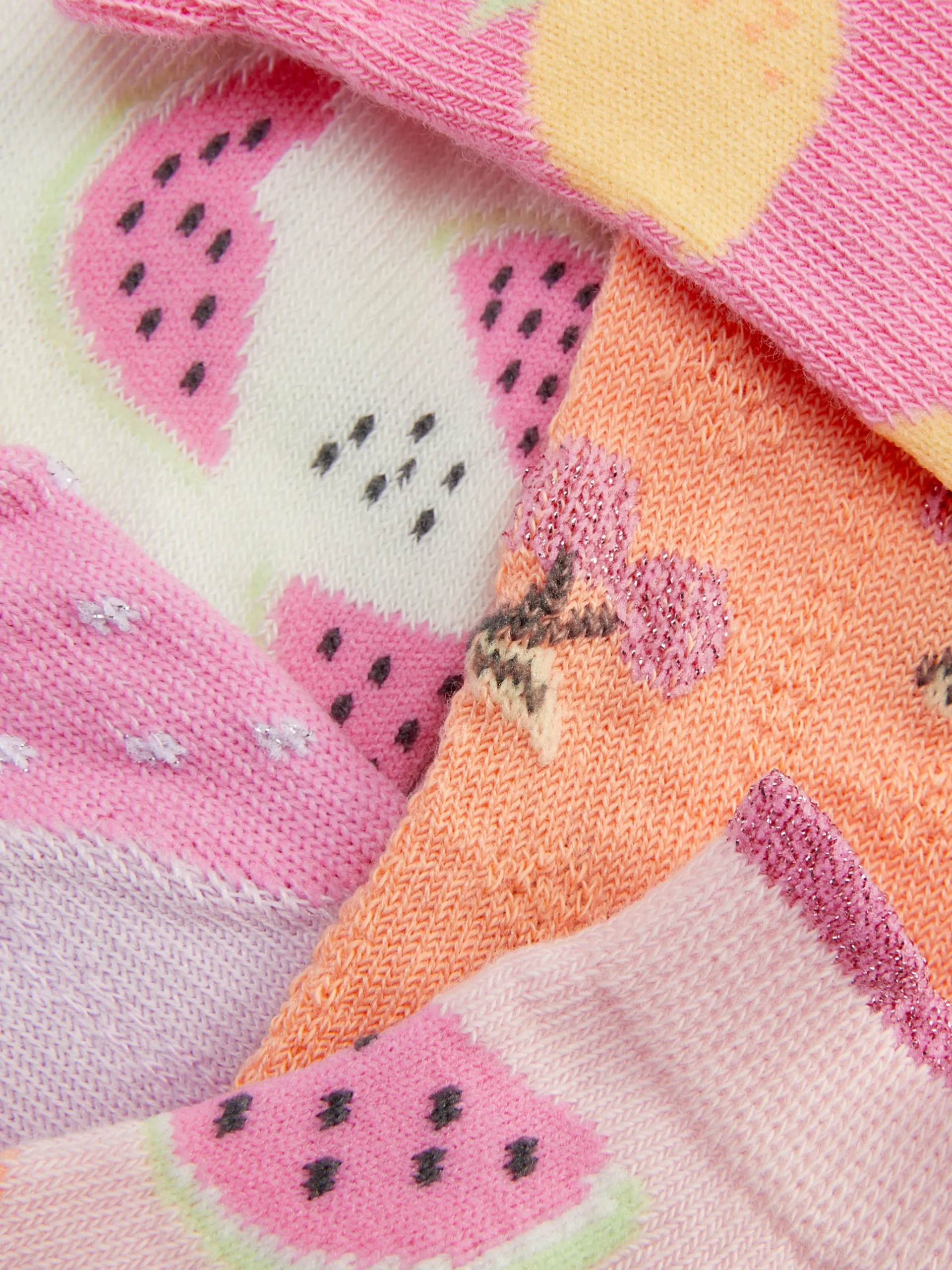 Enfant Primark Chaussettes Et Collants|Lot De 5 Paires De Chaussettes Pour Baskets à Motifs Fruits