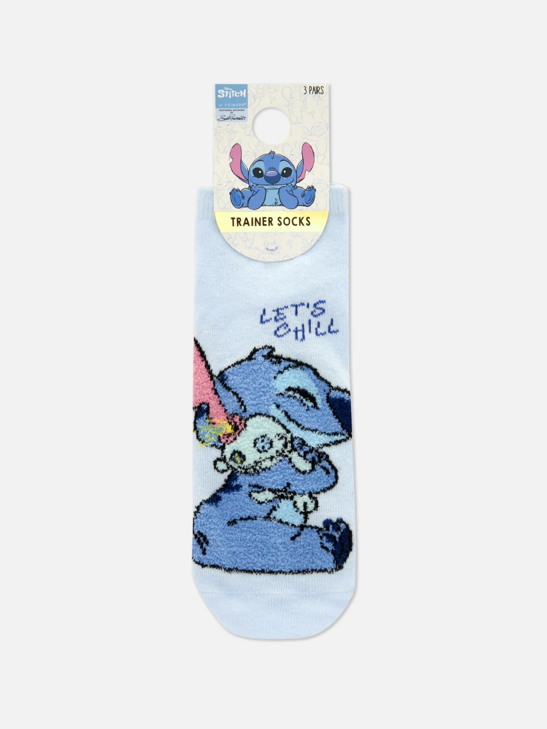 Femme Primark Chaussettes|Lot De 3 Paires De Chaussettes Disney Stitch