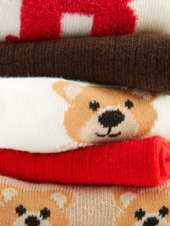 Femme Primark Chaussettes|Lot De 5 Paires De Chaussettes Graphiques Ours