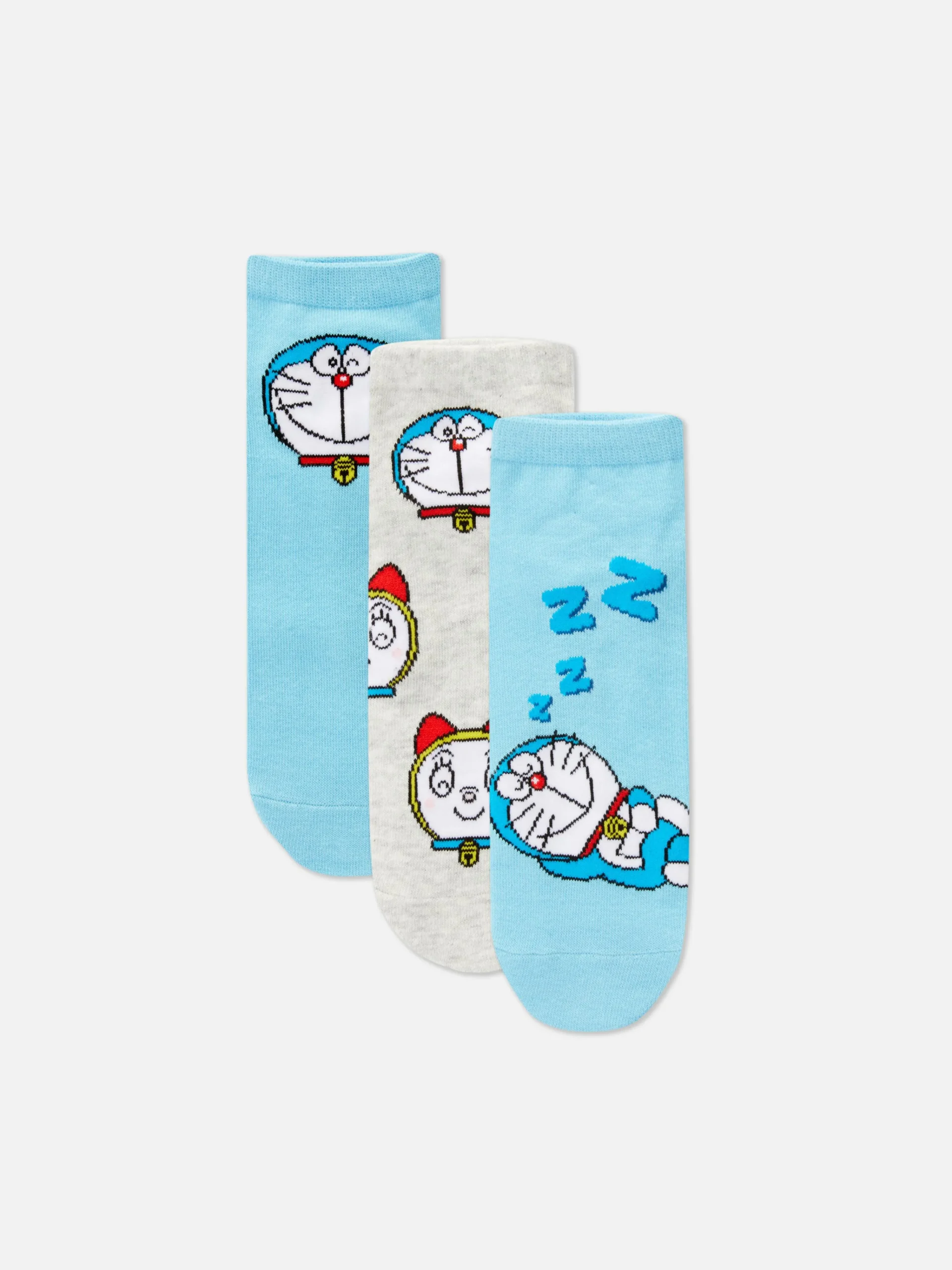 Femme Primark Chaussettes|Lot De 3 Paires De Chaussettes Pour Baskets Doraemon