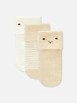 Primark Chaussettes Et Collants|Lot De 3 Paires De Chaussettes Bébé En Tissu-éponge