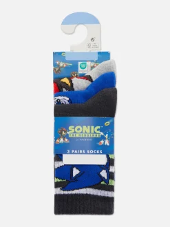 Enfant Primark Chaussettes|Lot De 3 Paires De Chaussettes Sonic Le Hérisson