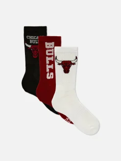 Homme Primark Chaussettes|Lot De 3 Paires De Chaussettes NBA Chicago Bulls