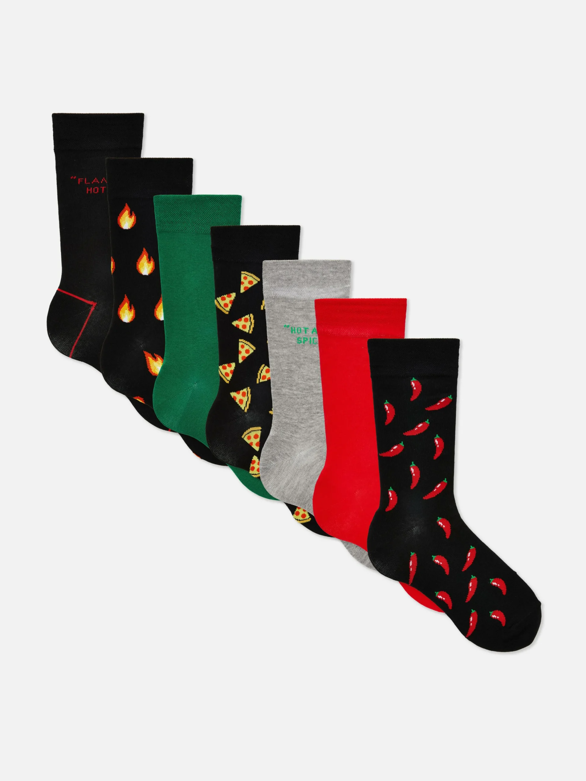 Homme Primark Chaussettes|Lot De 7 Paires De Chaussettes à Motifs Variés