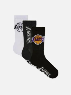 Homme Primark Chaussettes|Lot De 3 Paires De Chaussettes NBA Los Angeles Lakers