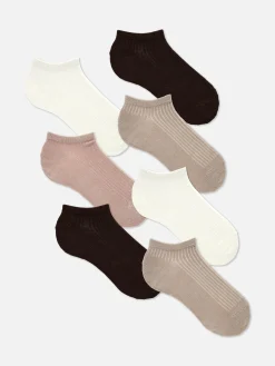 Femme Primark Chaussettes|Lot De 7 Paires De Chaussettes Pour Baskets Ton Sur Ton