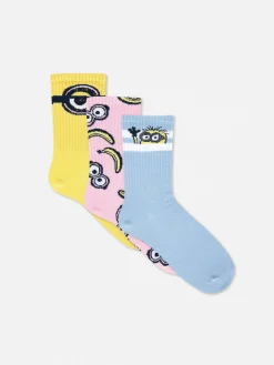 Femme Primark Chaussettes|Lot De 3 Paires De Socquettes Les Minions