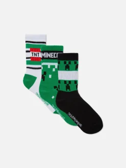 Enfant Primark Chaussettes|Lot De 3 Paires De Socquettes Minecraft