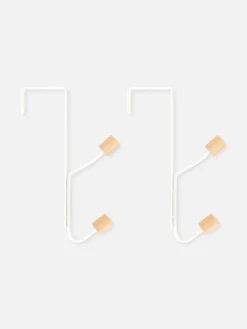 Primark Solutions De Rangement Murales Et Cintres|Lot De 2 Porte-manteaux à Bouton En Bois