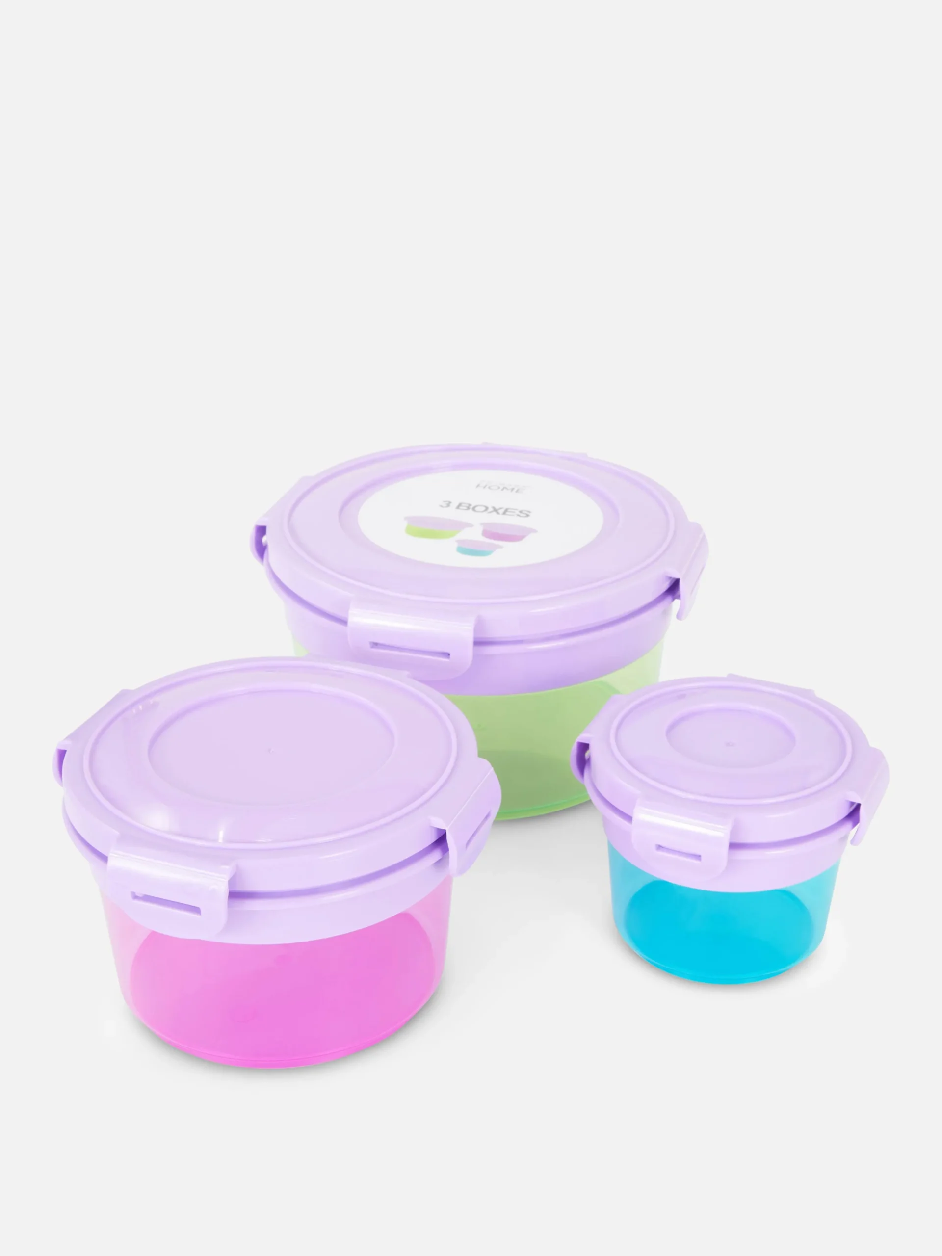 Primark Ustensiles De Cuisine Et Pâtisserie|Lot De 3 Pots à Encas Ronds