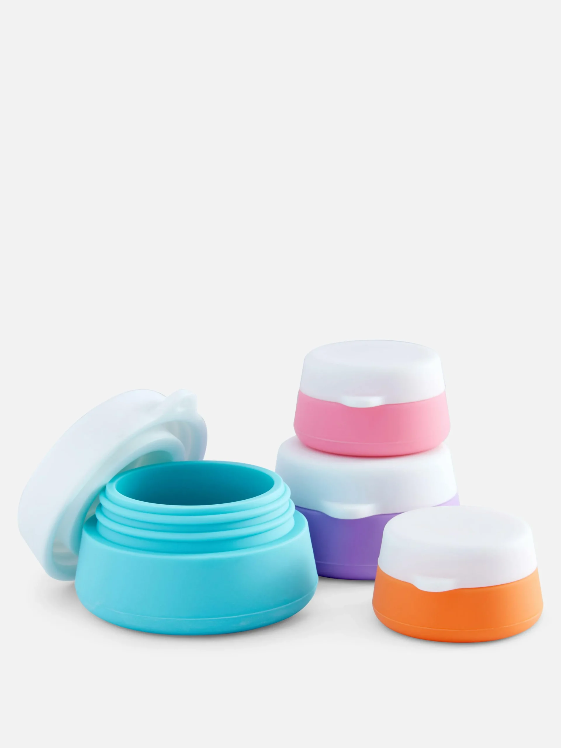 Primark Accessoires De Soins|Accessoires Voyages|Lot De 4 Pots De Voyage En Silicone