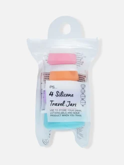 Primark Accessoires De Soins|Accessoires Voyages|Lot De 4 Pots De Voyage En Silicone