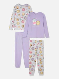 Enfant Primark Pyjamas Et Vêtements De Nuit|Lot De 2 Pyjamas à Motifs Bubble Tea