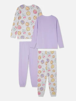 Enfant Primark Pyjamas Et Vêtements De Nuit|Lot De 2 Pyjamas à Motifs Bubble Tea