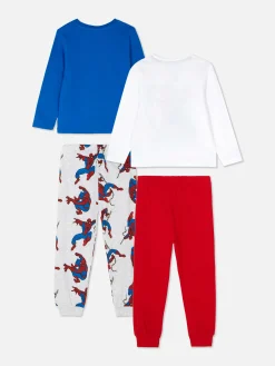 Enfant Primark Pyjamas Et Vêtements De Nuit|Lot De 2 Pyjamas Graphiques Marvel Spider-Man