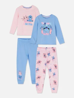 Enfant Primark Pyjamas Et Vêtements De Nuit|Lot De 2 Pyjamas Longs Disney Stitch & Angel