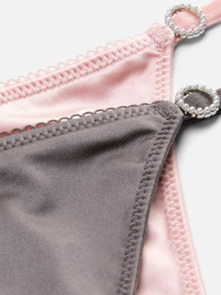 Femme Primark Culotte|Lot De 2 Strings à Boucles En Strass