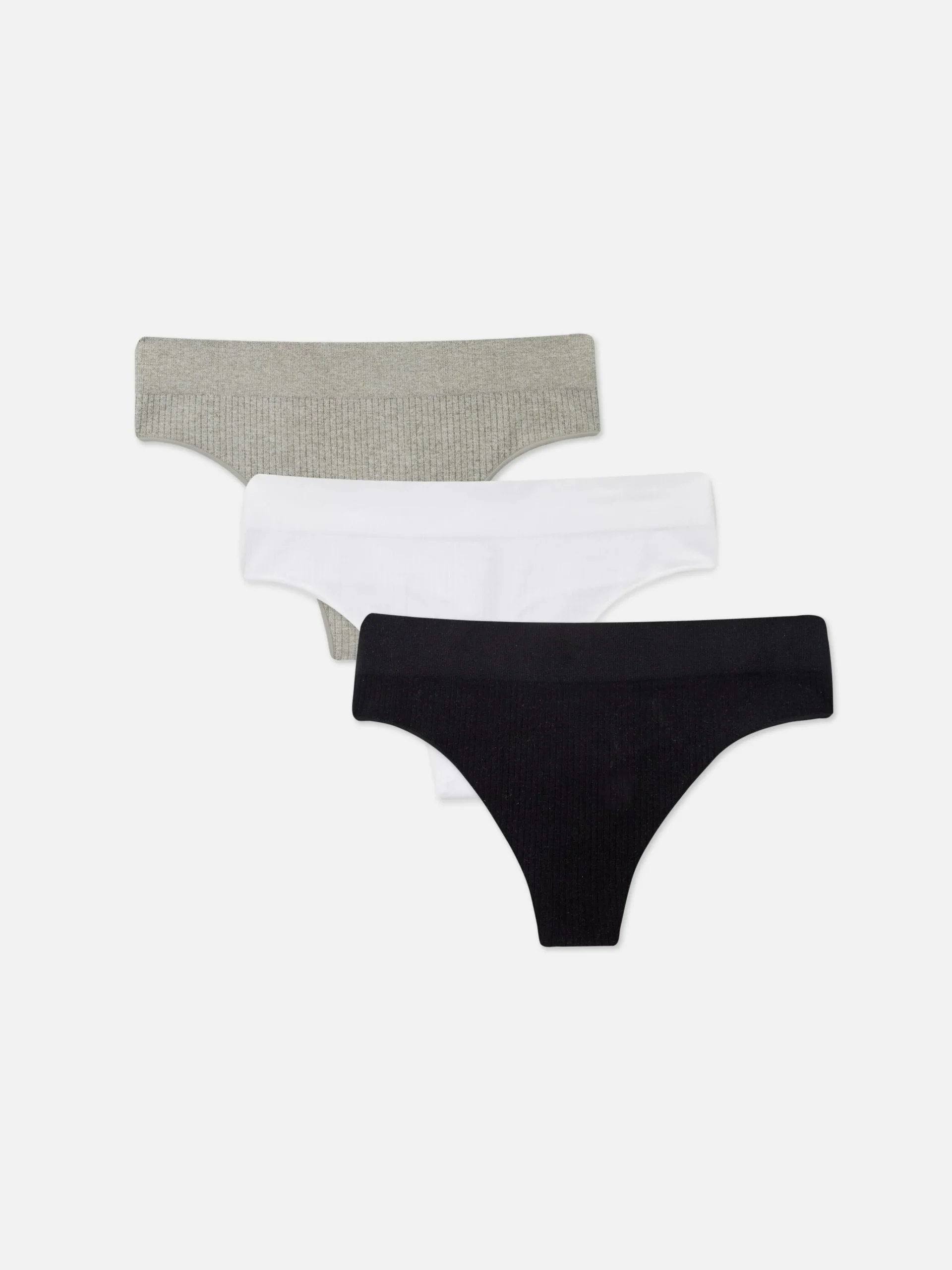 Femme Primark Culotte|Lot De 3 Strings Côtelés Sans Couture
