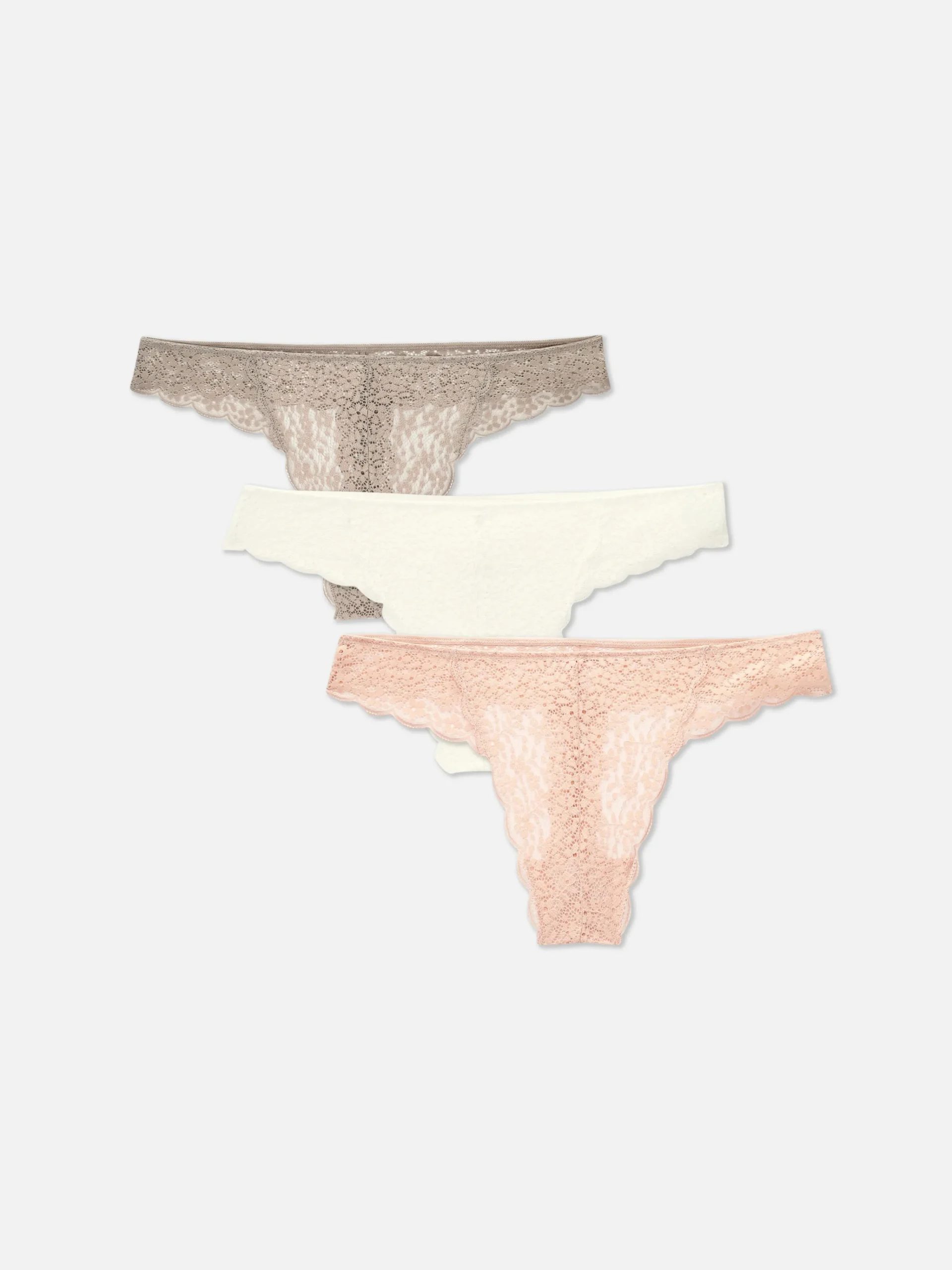 Femme Primark Culotte|Lot De 3 Strings En Dentelle