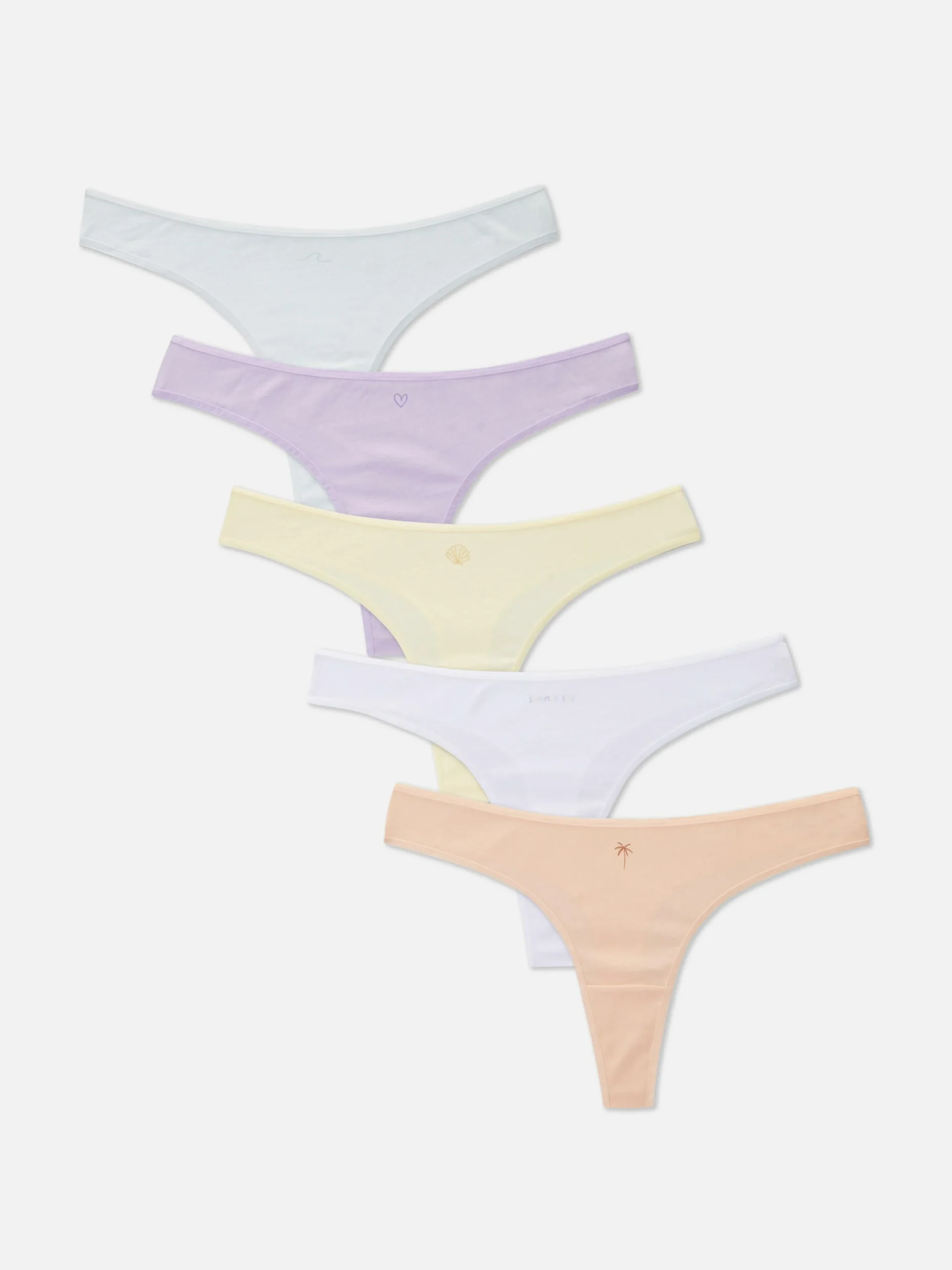 Femme Primark Culotte|Lot De 5 Strings Graphiques