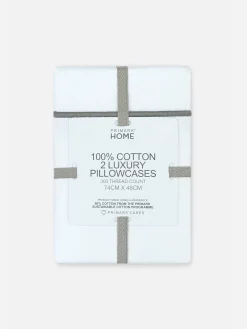 Primark Draps Et Taies D'Oreillers|Lot De 2 Taies D'oreiller à Contraste