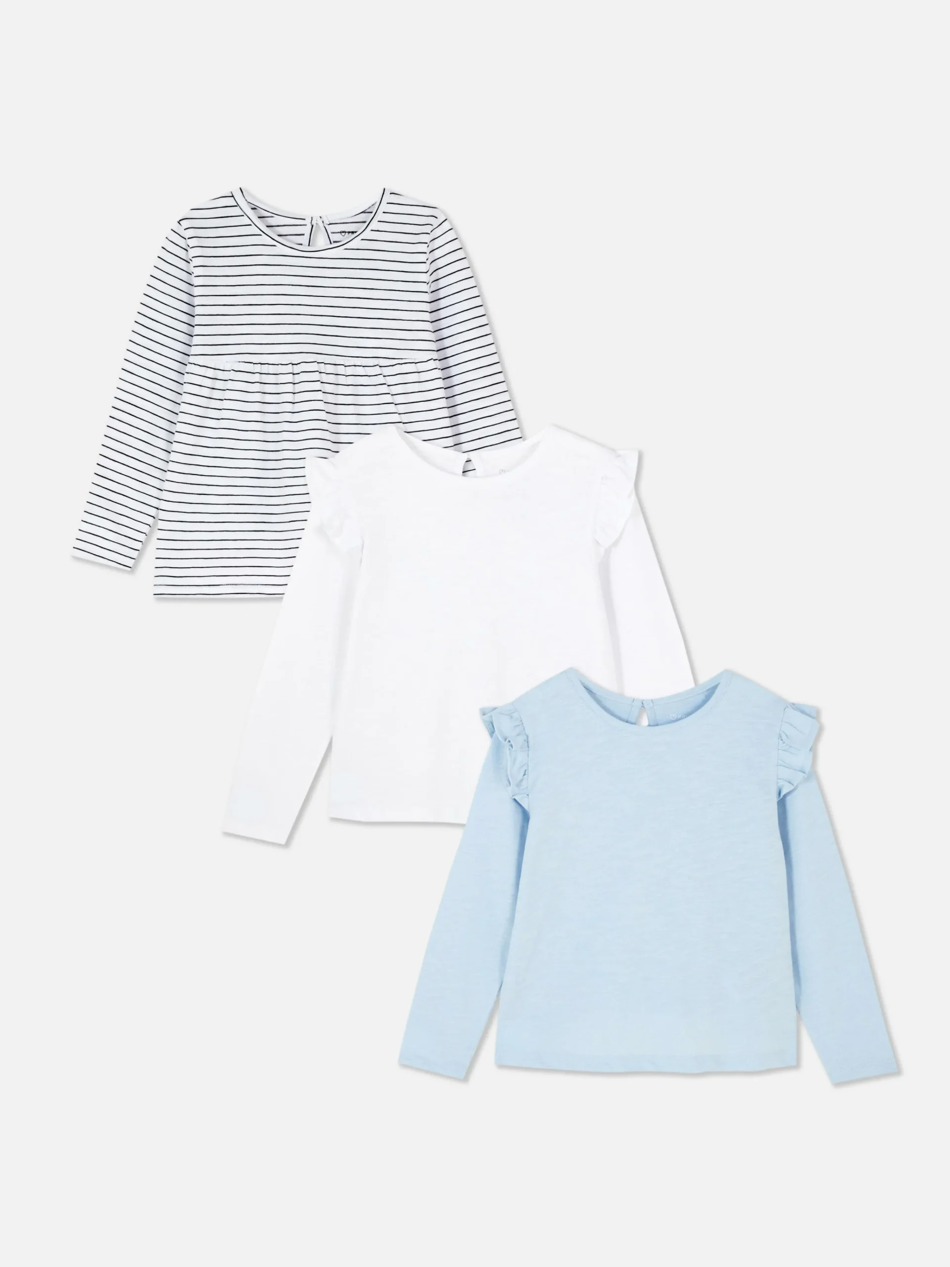 Enfant Primark Hauts Et T-Shirts|Lot De 3 T-shirts à Manches Longues