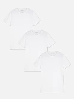 Homme Primark Sous-Vêtements|Hauts Et T-Shirts|Lot De 3 T-shirts De Sous-vêtement à Col Rond