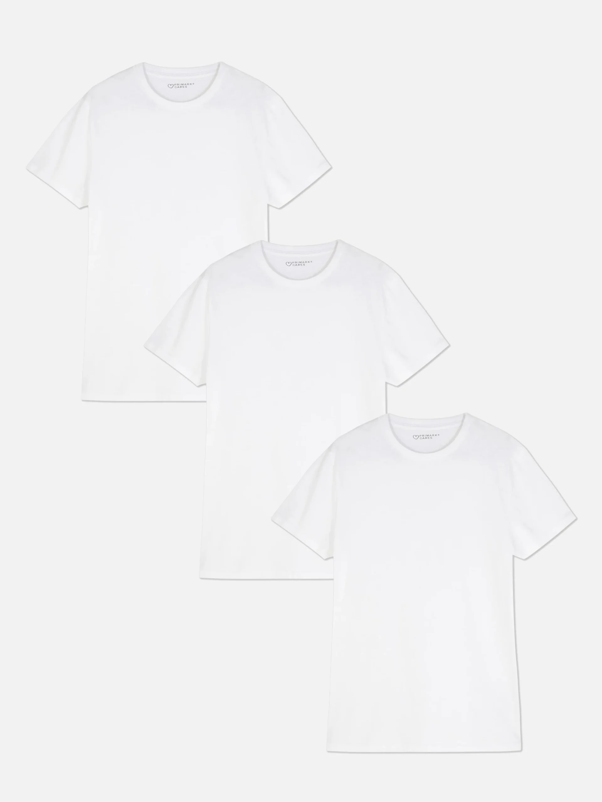 Homme Primark Sous-Vêtements|Hauts Et T-Shirts|Lot De 3 T-shirts De Sous-vêtement à Col Rond
