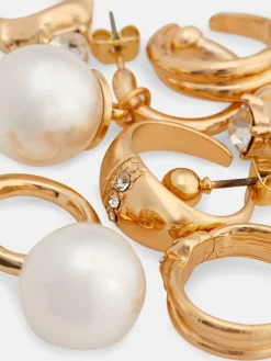 Femme Primark Bijoux|Lot De 6 clous Et Boucles D'oreilles à Clip En Strass