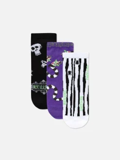 Femme Primark Beetlejuice|Tout Halloween|Lot De 3 paires De Chaussettes Basses Beetlejuice