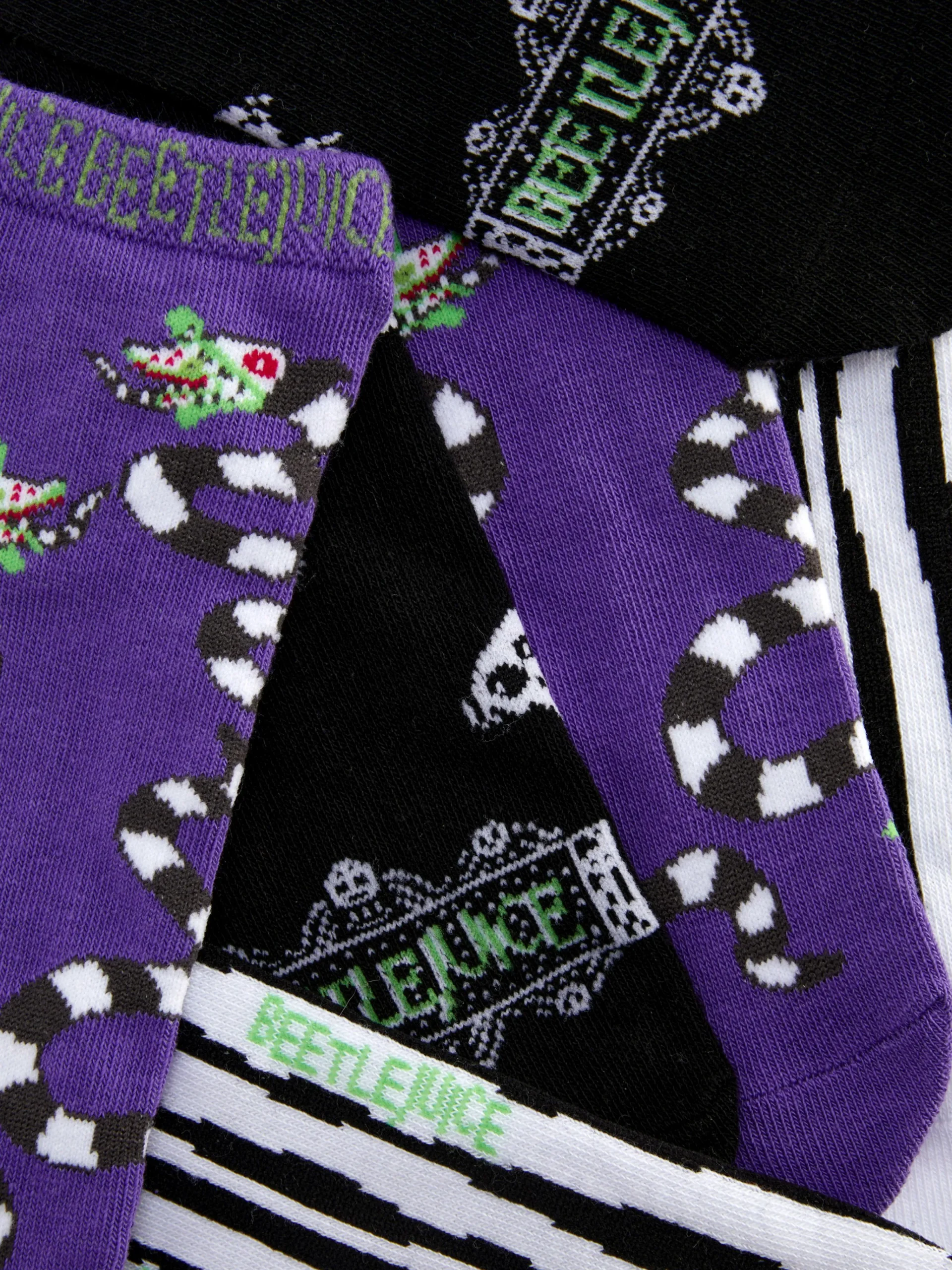 Femme Primark Beetlejuice|Tout Halloween|Lot De 3 paires De Chaussettes Basses Beetlejuice