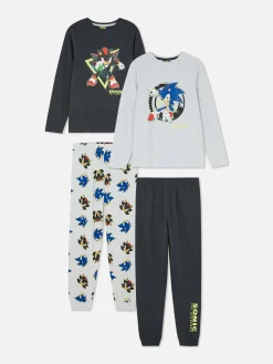 Enfant Primark Pyjamas Et Vêtements De Nuit|Lot De 2 pyjamas Sonic Le Hérisson Et Shadow