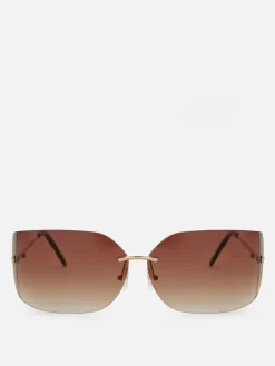Femme Primark Lunettes De Soleil|Lunettes De Soleil Incurvées Sans Monture Rita Ora