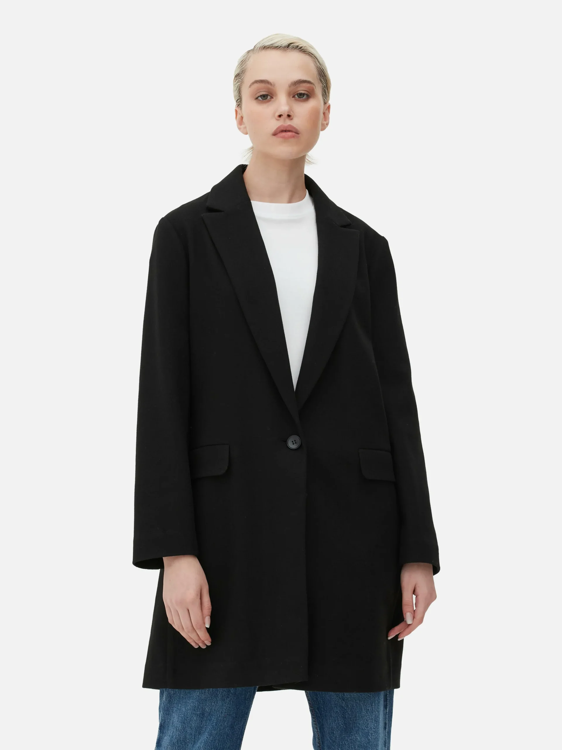 Femme Primark Manteaux Et Vestes|Manteau à Boutonnage Simple Classique