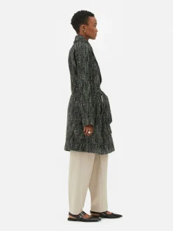 Femme Primark Manteaux Et Vestes|Manteau à Chevrons Avec Ceinture