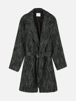 Femme Primark Manteaux Et Vestes|Manteau à Chevrons Avec Ceinture