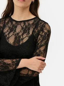 Femme Primark Tout Halloween|Robes|Mini Robe En Dentelle Beetlejuice X Colleen Atwood