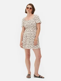 Femme Primark Robes|Mini Robe Froncée En Plissé