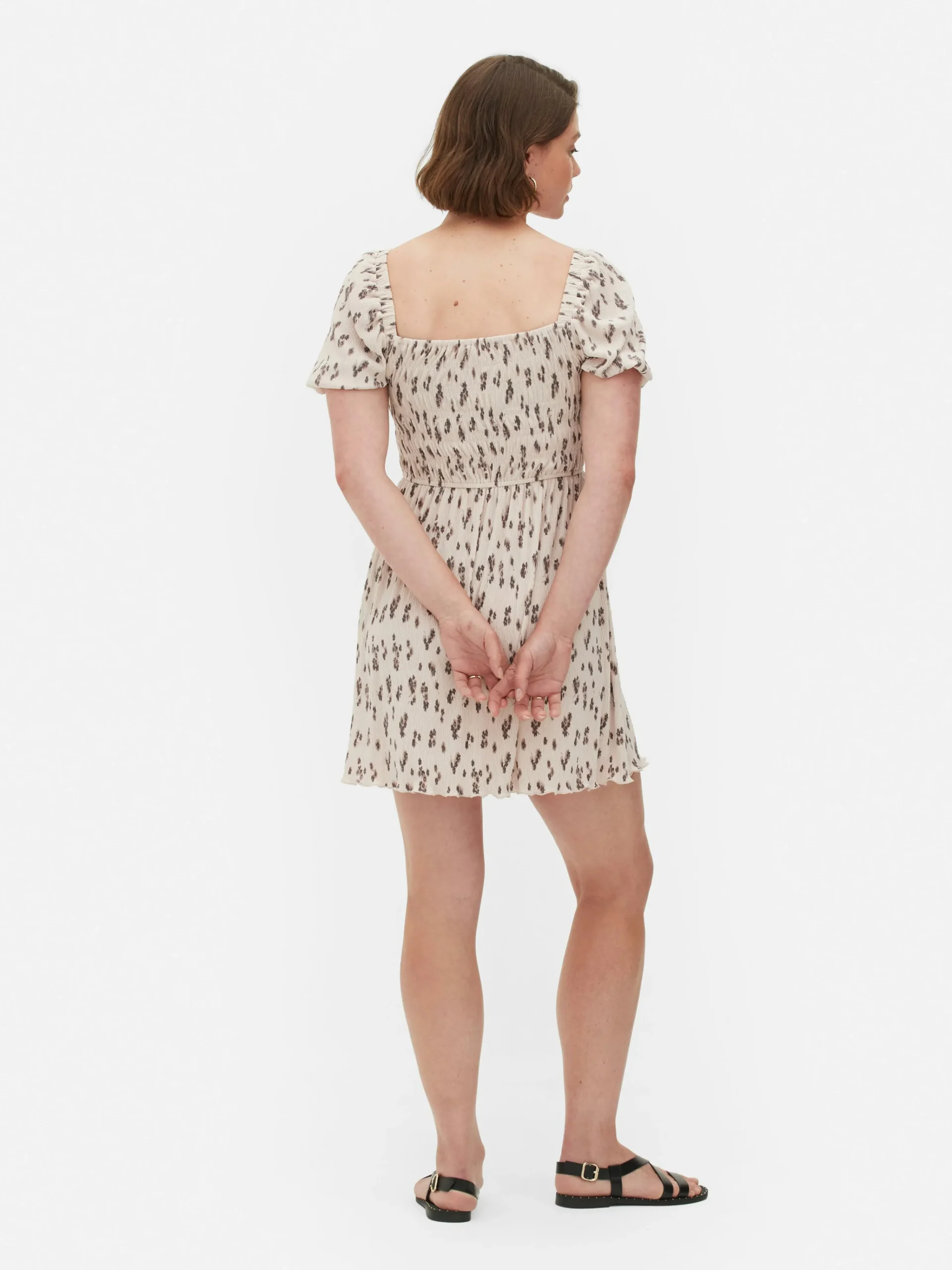 Femme Primark Robes|Mini Robe Froncée En Plissé