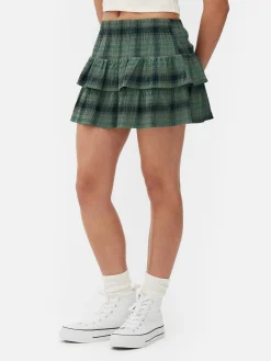 Femme Primark Jupes|Mini-jupe à Carreaux Et à Superpositions