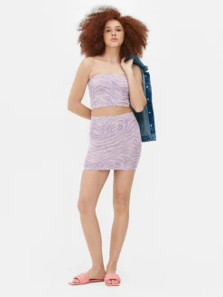 Femme Primark Jupes|Mini-jupe Côtelée Sans Coutures