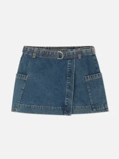 Femme Primark Jupes|Denim|Mini-jupe Drapée En Denim