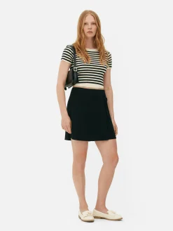 Femme Primark Jupes|Mini-jupe Portefeuille à Nouer Sur Le Devant