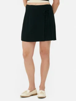 Femme Primark Jupes|Mini-jupe Portefeuille à Nouer Sur Le Devant