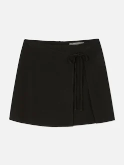 Femme Primark Jupes|Mini-jupe Portefeuille à Nouer Sur Le Devant