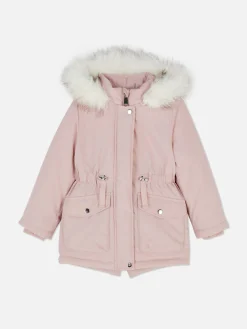 Enfant Primark Manteaux Et Vestes|Parka à Capuche En Fausse Fourrure
