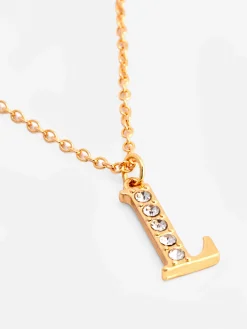 Femme Primark Bijoux|Pendentif à Initiale Et Strass